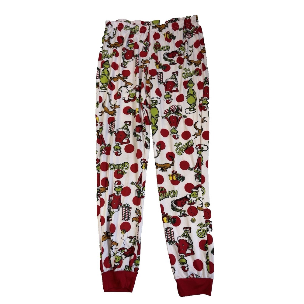 The Grinch Women's Med(8-10) Christmas Pajama Leggings Festive Holiday Cabin